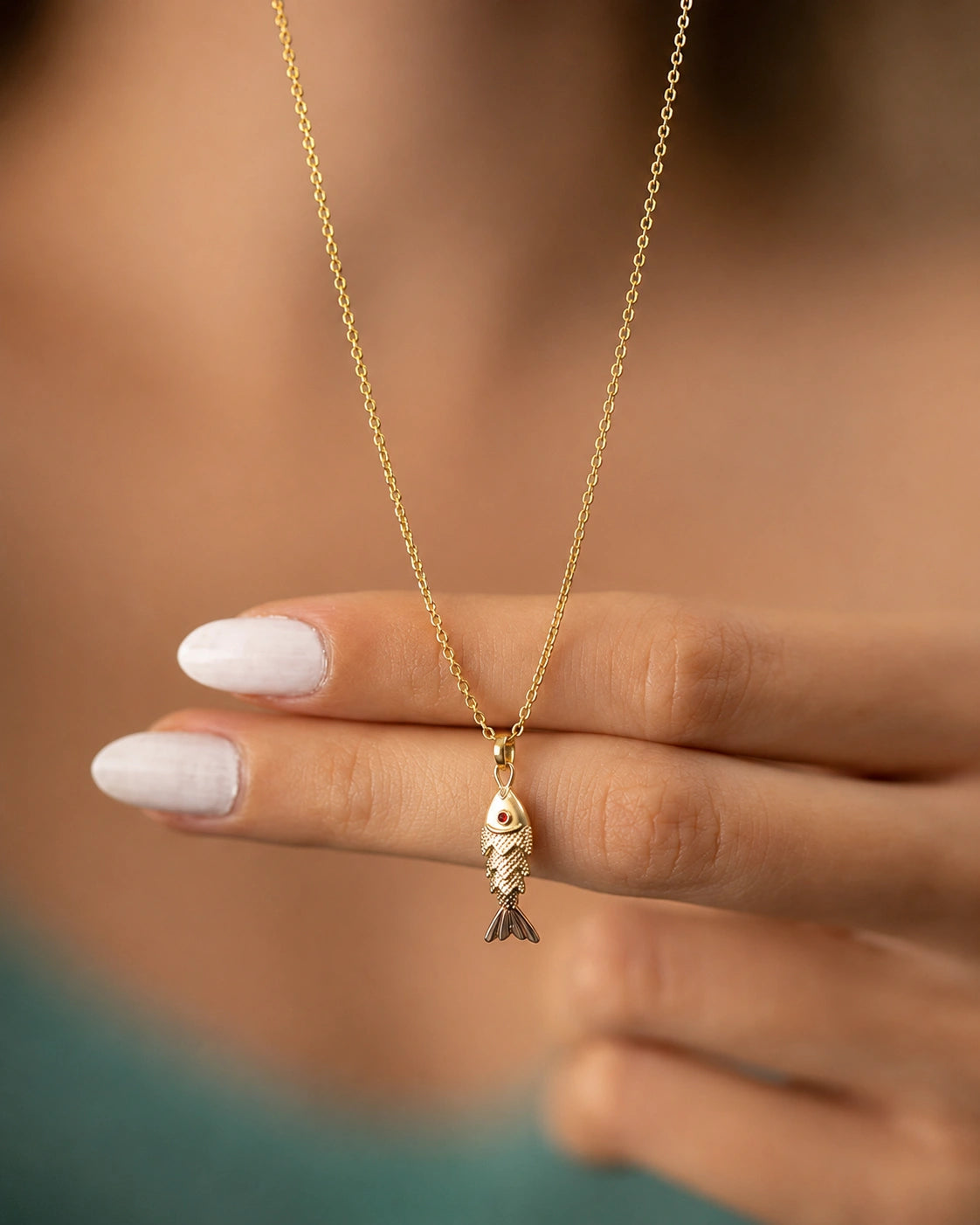 Golden Fish Charm™ Necklace