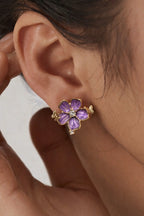 Lavender Bloom Stud Earrings