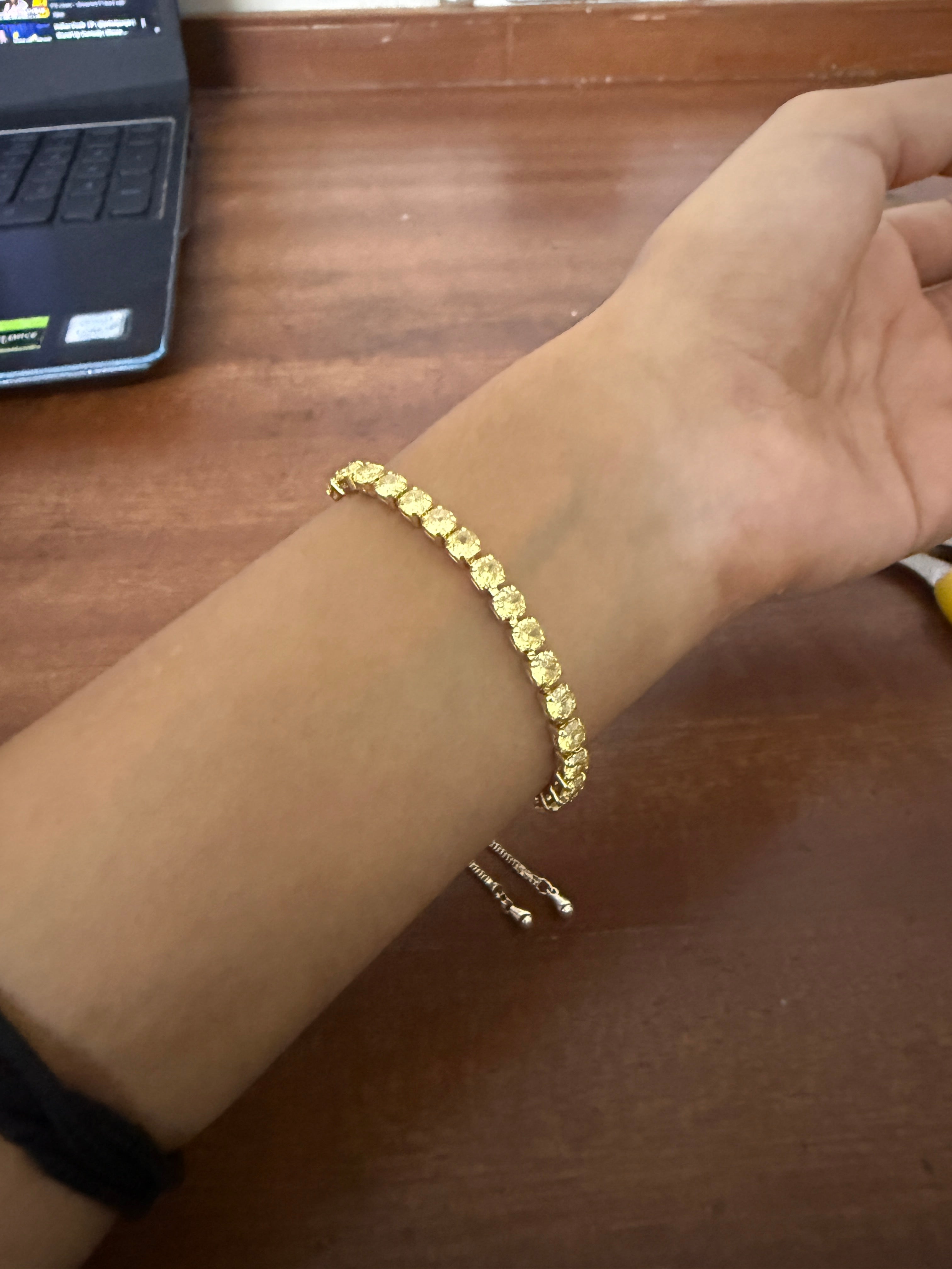 Tennis Bracelet Butter yellow
