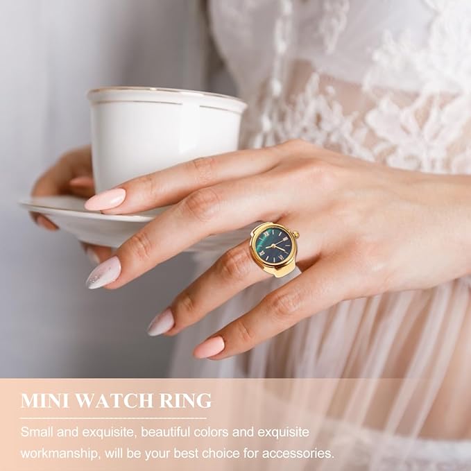 Emerald Green Adjustable Finger Watch