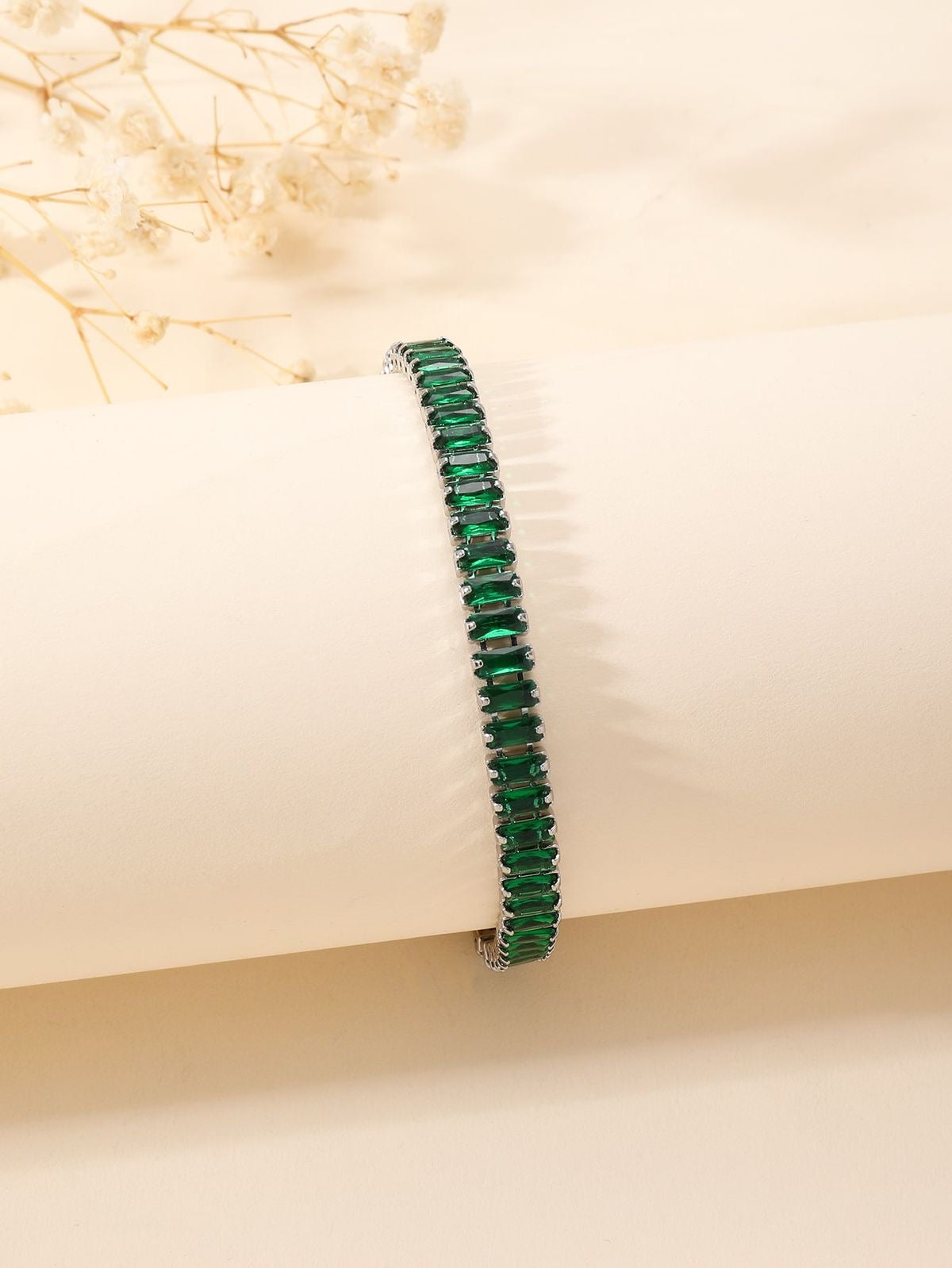 Tennis Bracelet Emerald Green